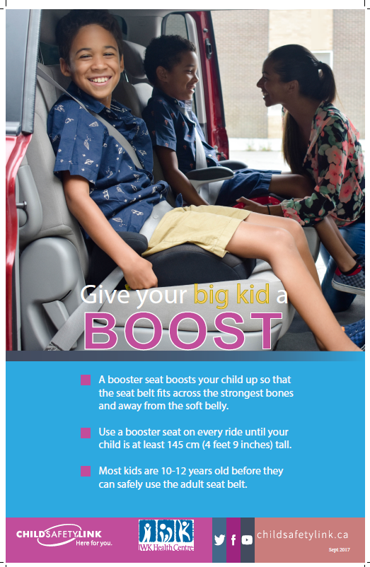 Booster seat poster English