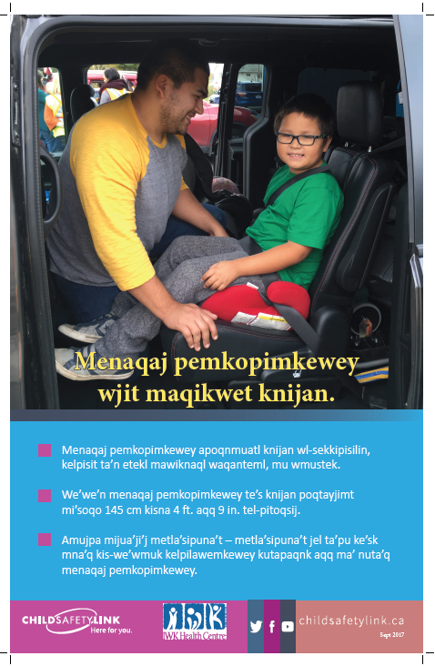 Booster seat poster Mikmaq